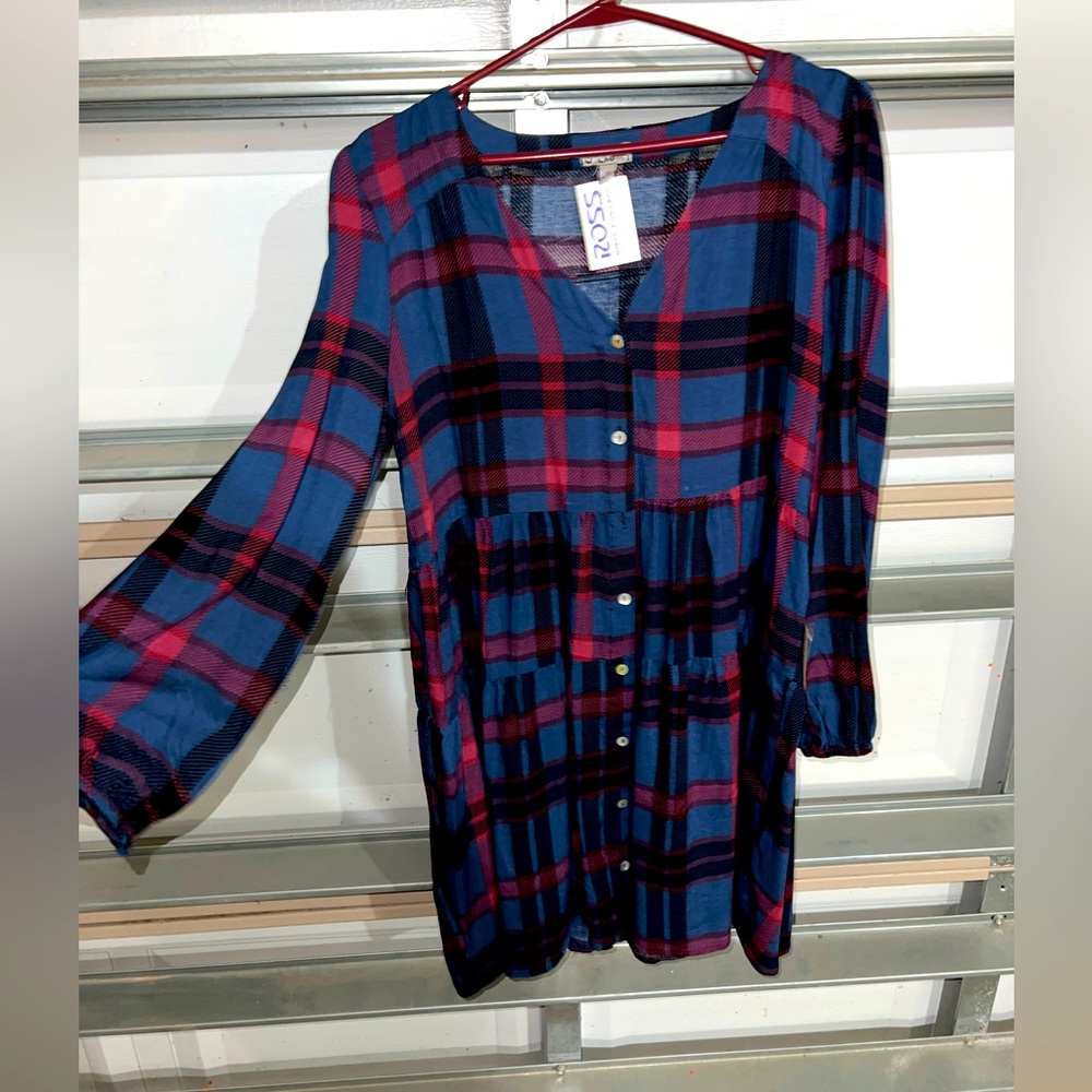 Plaid dress new with tags size 1x
